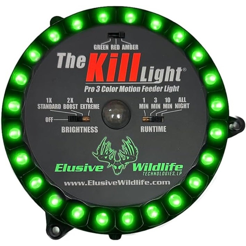 Wildlife Kill Light 3Color Feeder Light Motion Activated Hunting Light for Deer