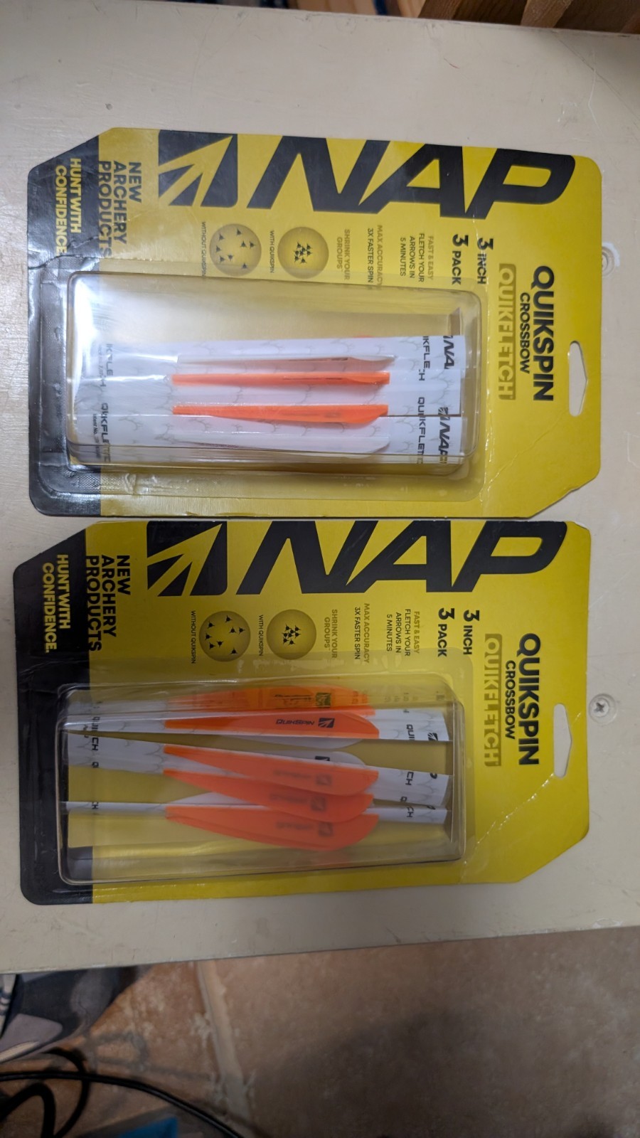 (6-total) NAP Quikfletch Crossbow QuickSpin 3" Fletch Wrapping NAP-60-671W