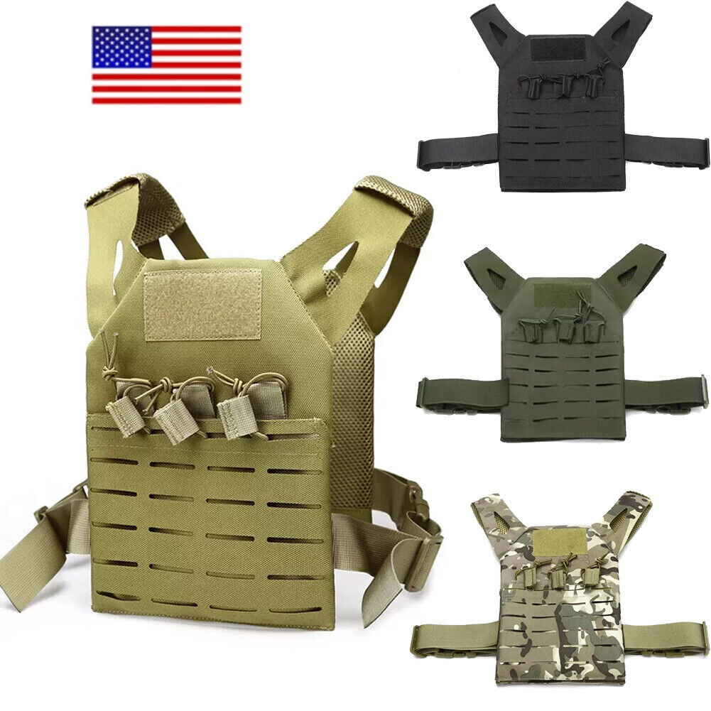 Kids CS JPC Tactical Molle Vest Airsoft Combat Jump Plate Carrier Training Vest
