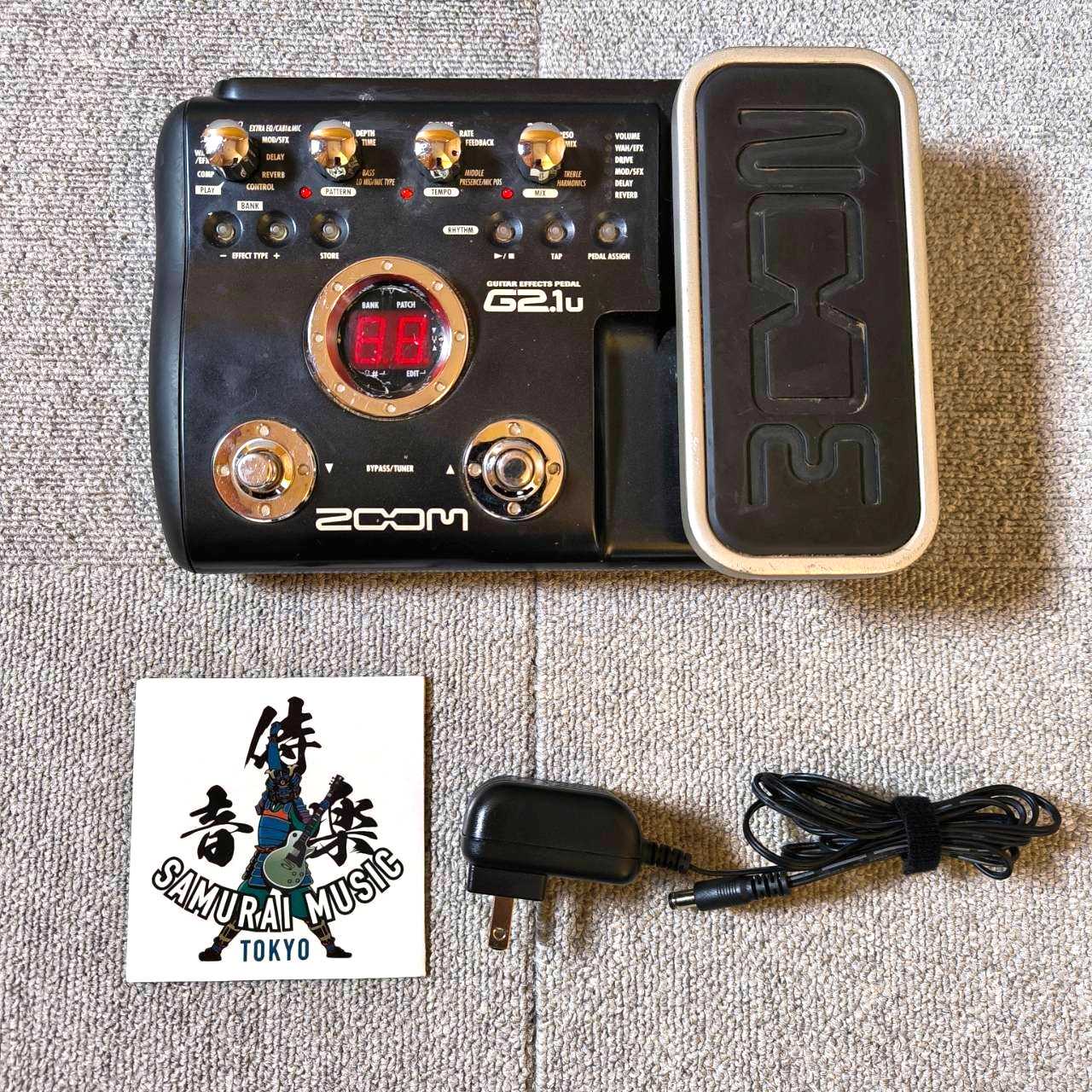 Zoom G2.1u Multi Effects Guitar Effect Pedal w/AC Adapter From Japan