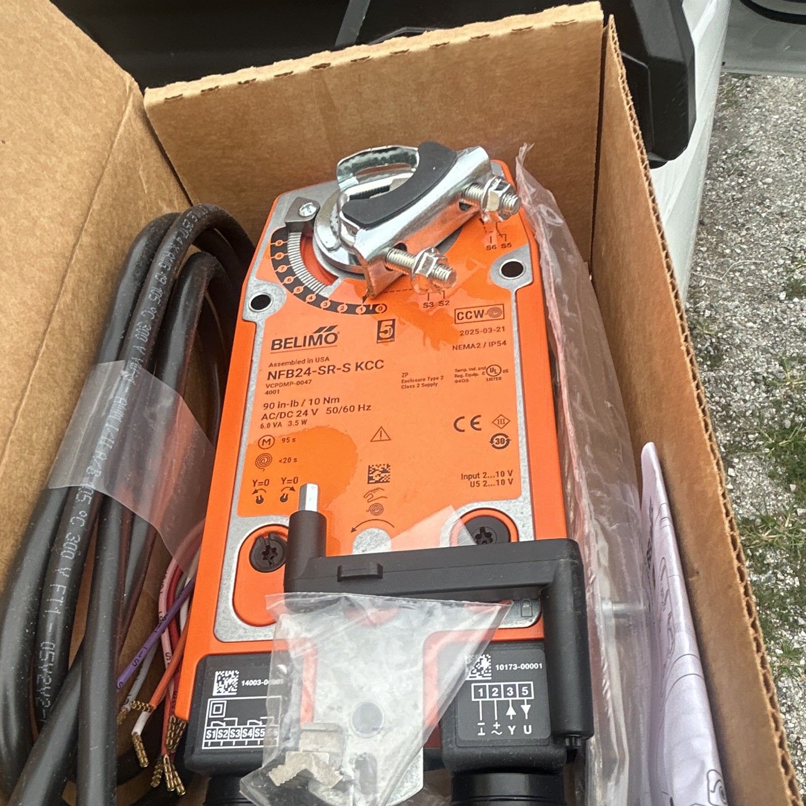 Belimo NFB24-SR-S KCC Spring Return Damper Actuator 24V Direct Mount