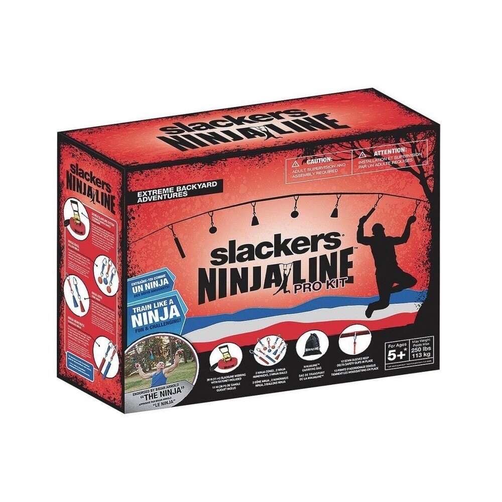 Slackers Slack Line Slackline Obstacle Grip Ninja Warrior Training NEW IN BOX 36