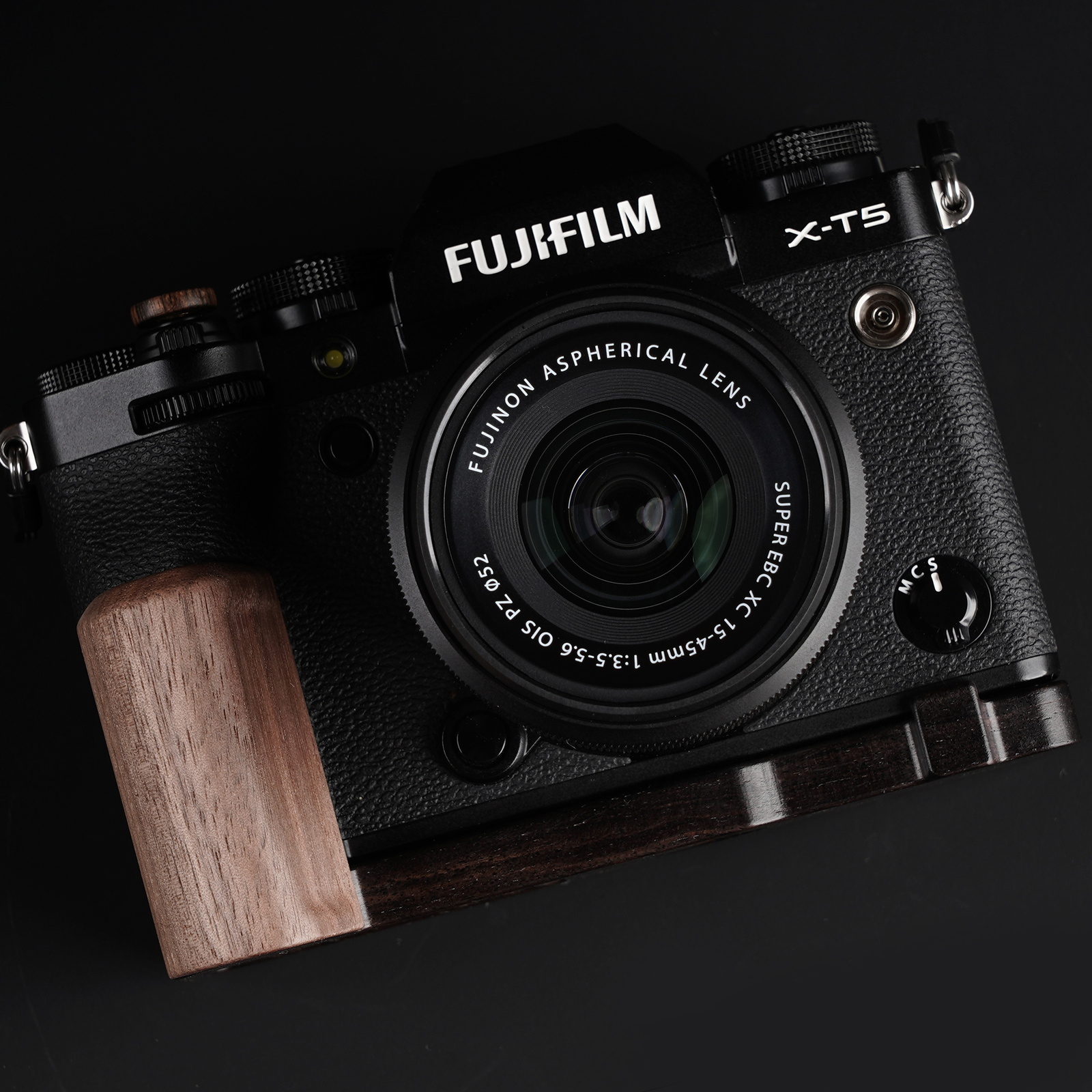 All Wood Camera L Hand Grip Wooden Baseplate For Fujifilm XT5 Fuji X-T5 Camera