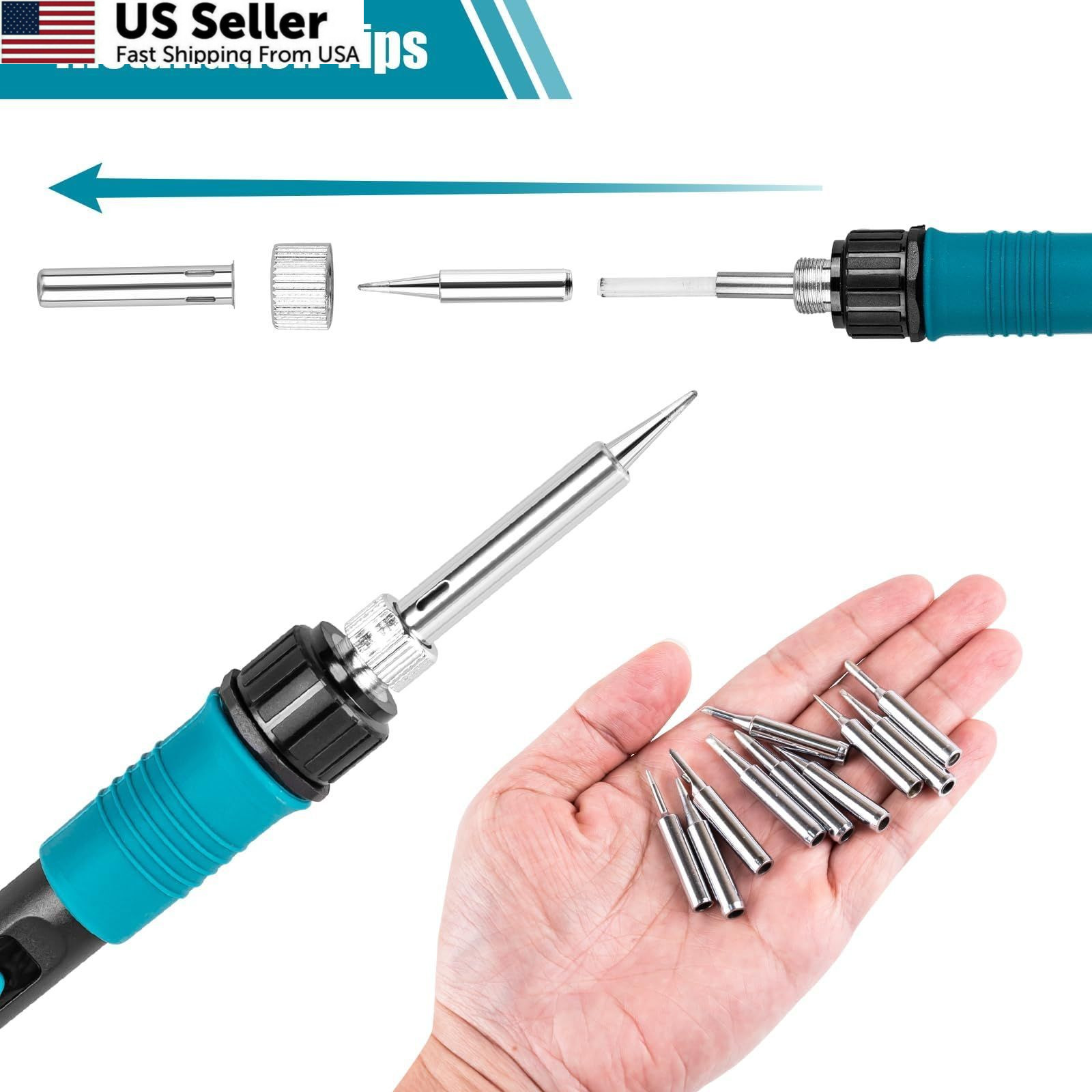 10 Pcs 900M Soldering Iron Tips, Replacement Compatible with...