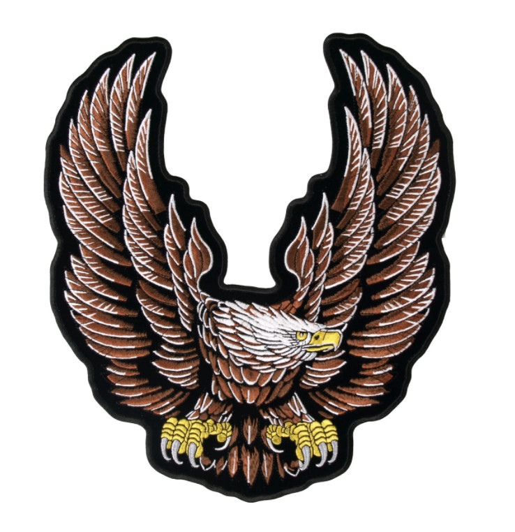 11" EAGLE EMBROIDERED JACKET PATCH