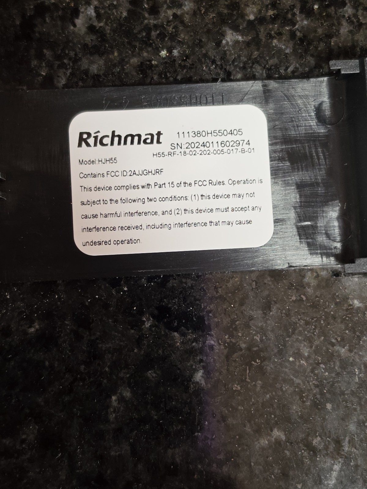 Richmat HJH55 Remote Control for Adjustable Bed Black Compact bcp NEW