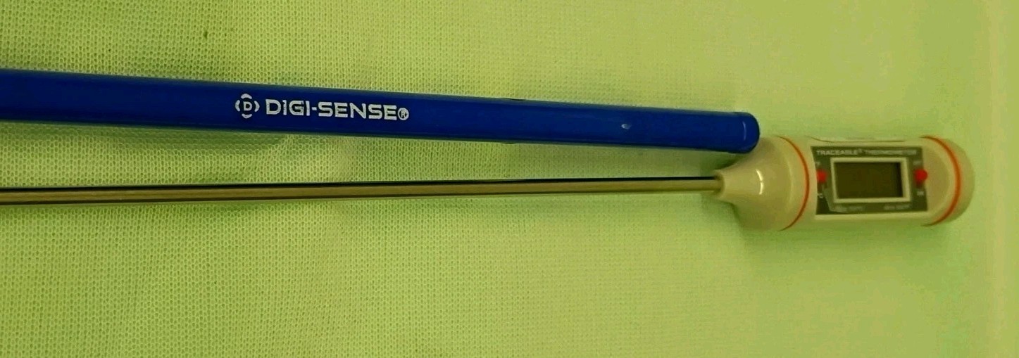 New Digi-Sense 90205 Long-Stem Digital 8" Pocket Thermometer Lab Work Tool