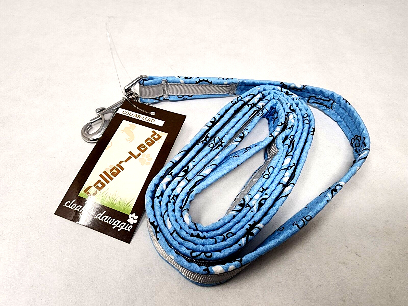 My Canine Kids Bandana Dog Leash, Lead Blue 5', 100% cotton