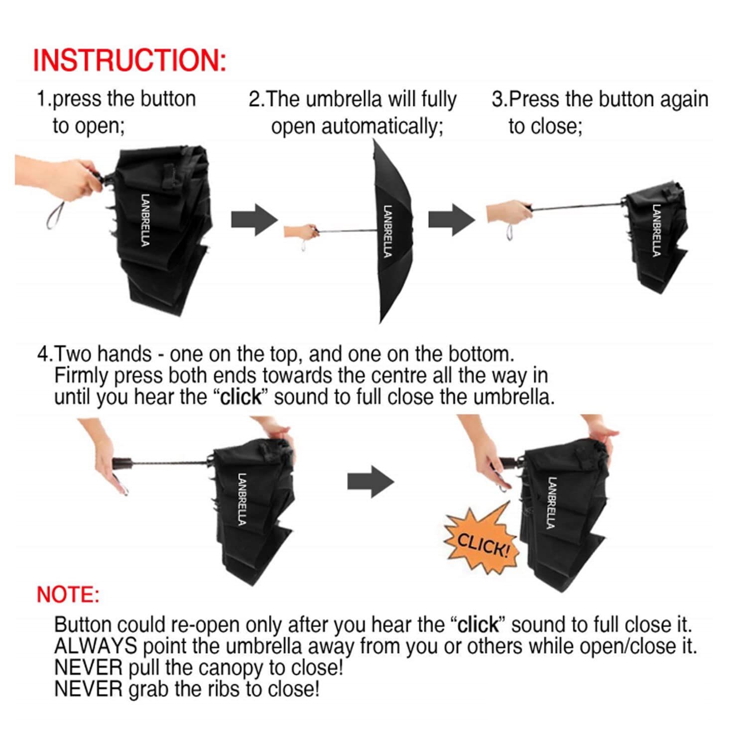 Compact Reverse Folding Umbrella Auto Windproof Travel Umbrella