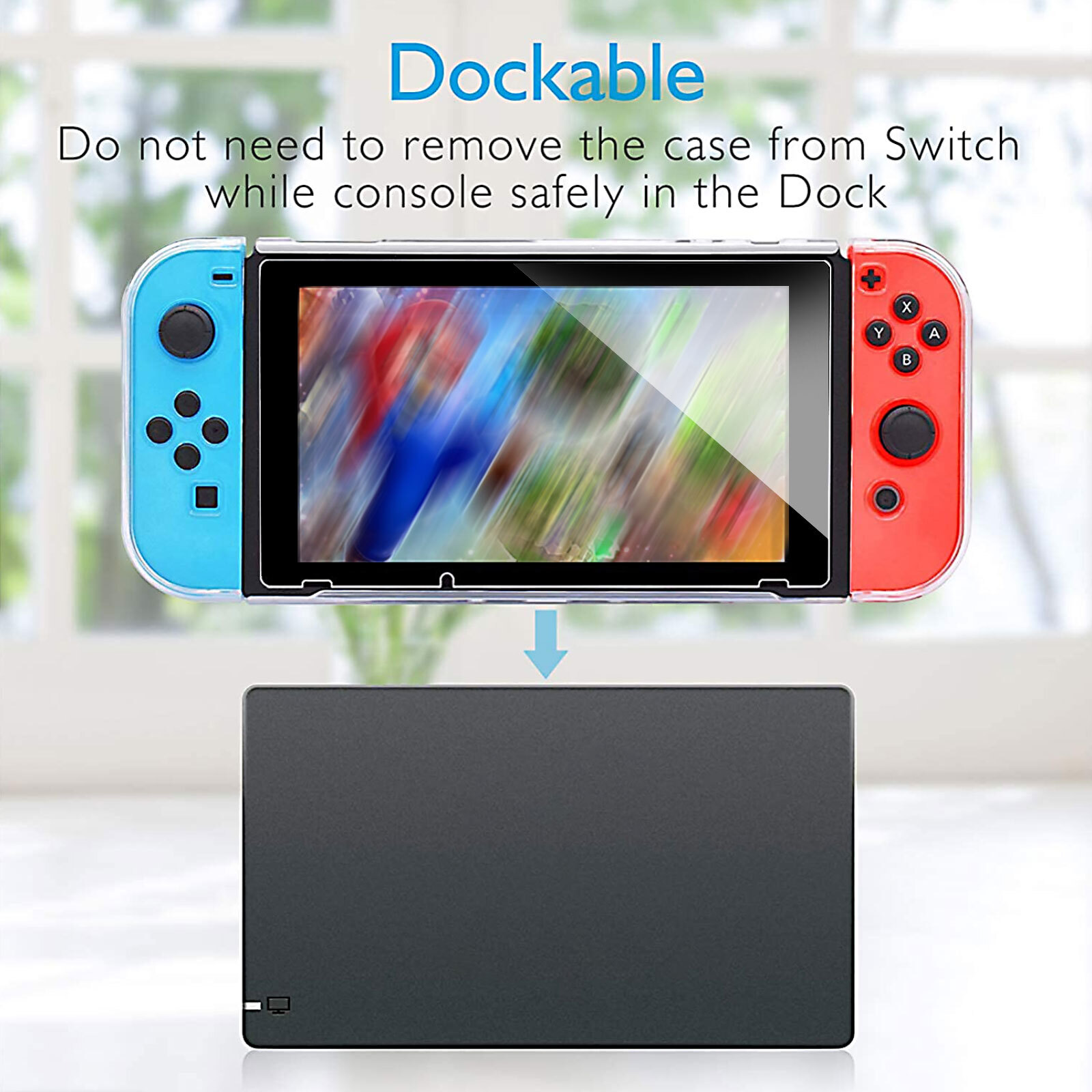 Clear Protective Hard Case Anti-Scratch Shell Cover for Nintendo Switch Console
