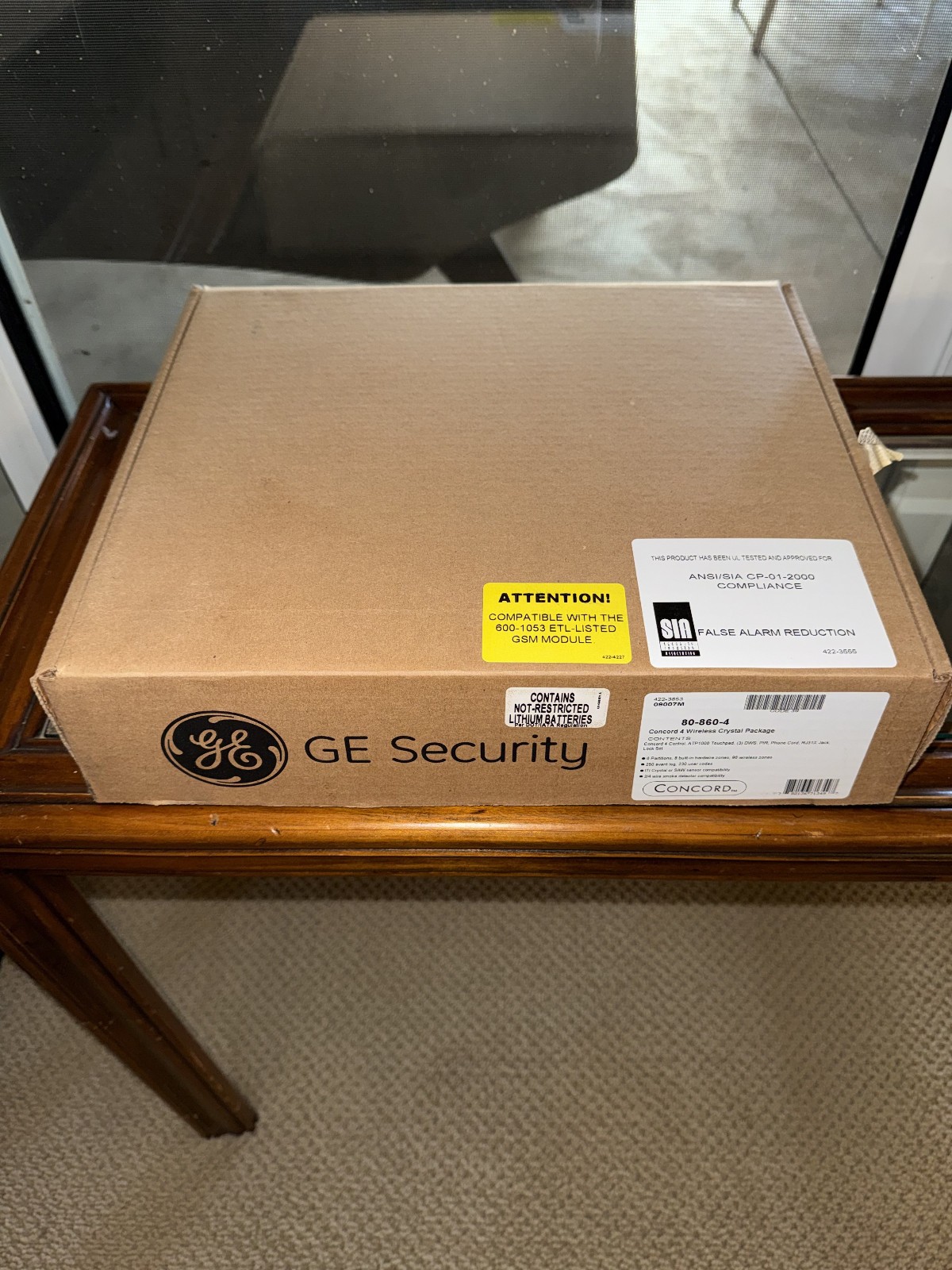 GE Concord 4 Security System Kit — Model 80-860-4 (ATP 1000 Alpha Touchpad)
