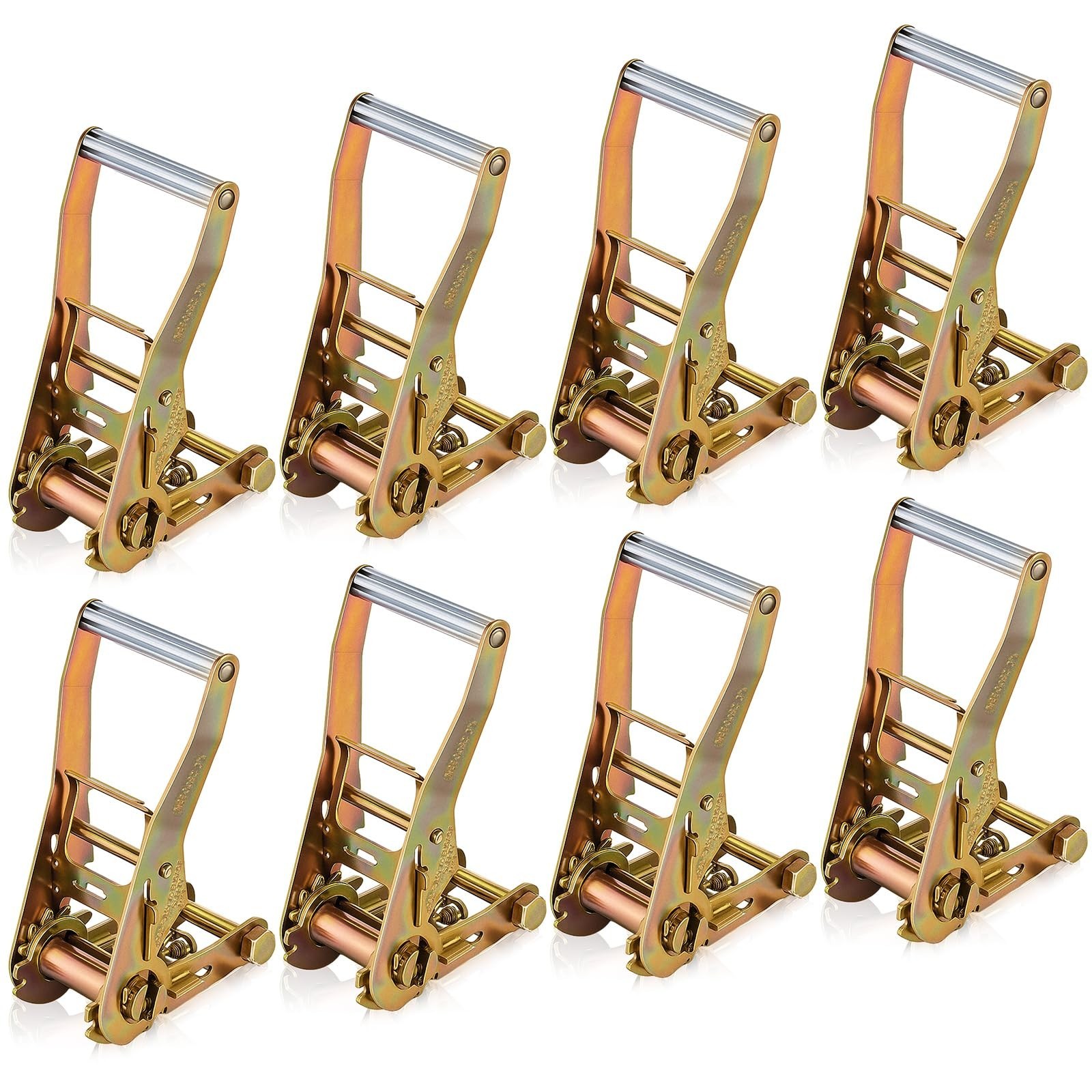8 Pcs 2" Replacement Handle Ratchets Strap Tie Down Buckle Standard Ratchet W...