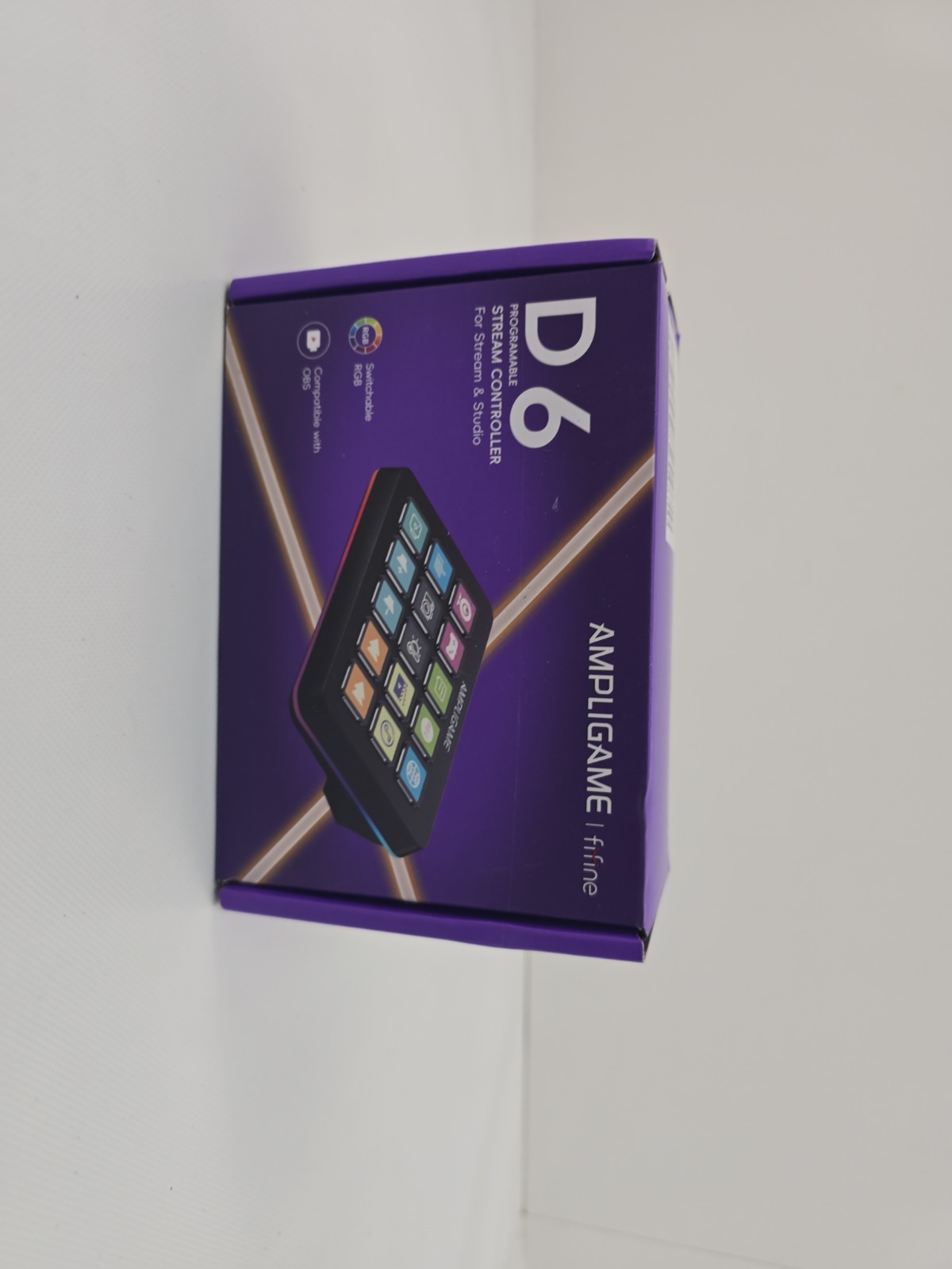 AMPLIGAME D6 USB  Stream Controller 15 Programmable Keys RGB Compatible with OBS