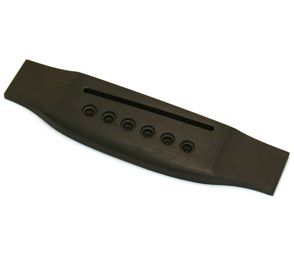 Traditional 6-string Ebony Bridge for Steel String Acoustic Guitar GB-0850-0E0