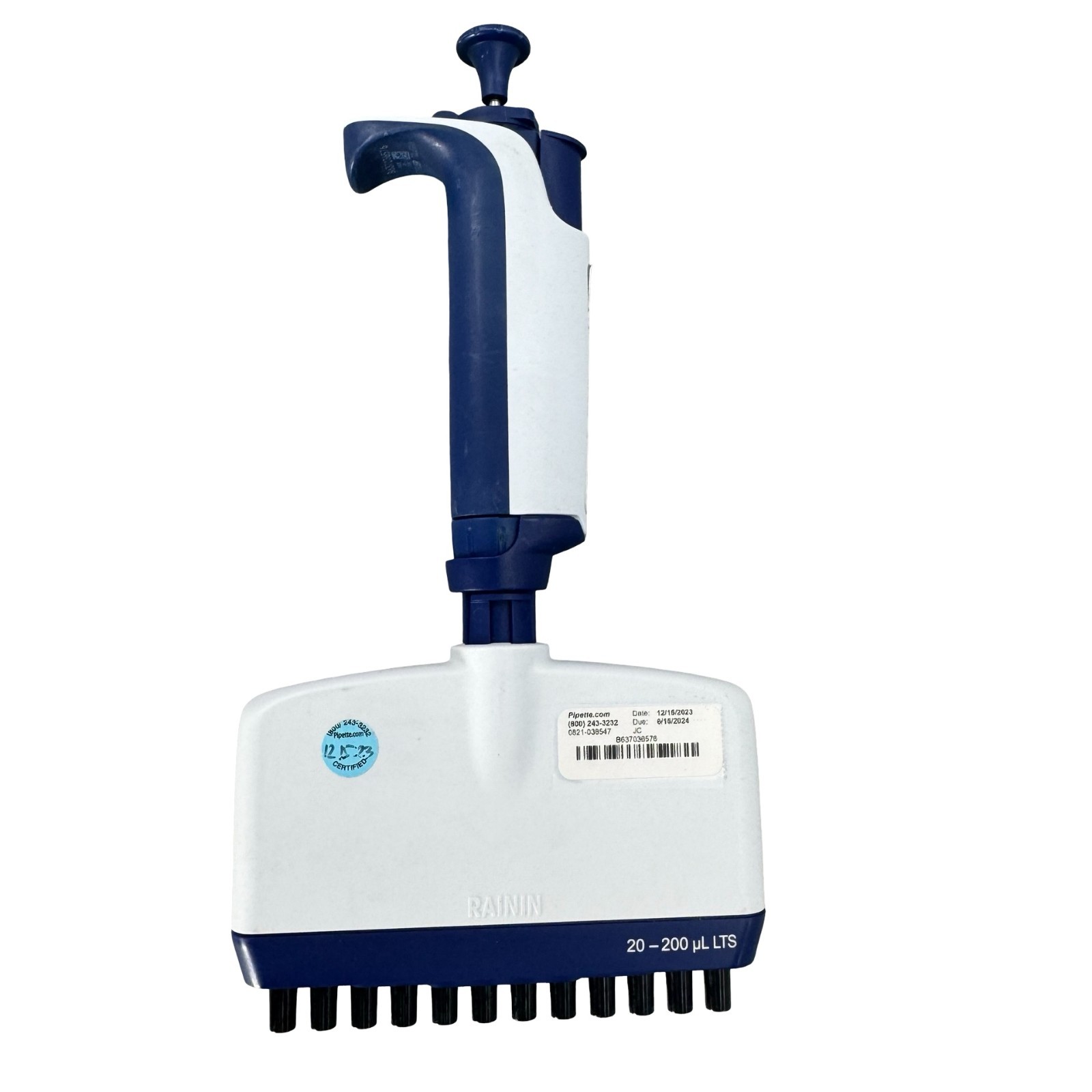 Rainin Pipet-Lite XLS RFID 8-Channel LTS Pipette 20-200µL Adjustable