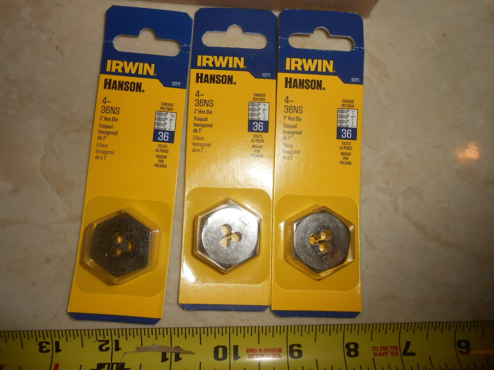 IRWIN Hanson 9311 DIE 4-36NS HEX  Packs of 3 or 6