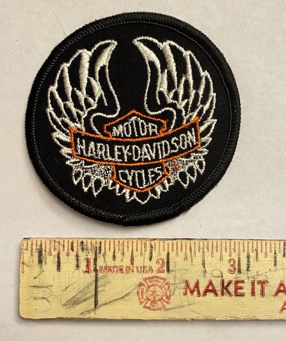Vintage Harley Davidson Patch 80s Wings Shield Motorcycle Club Eagle