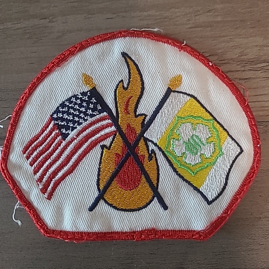 Crossed Flags Fire Department  Patch Schaumburg Illinois