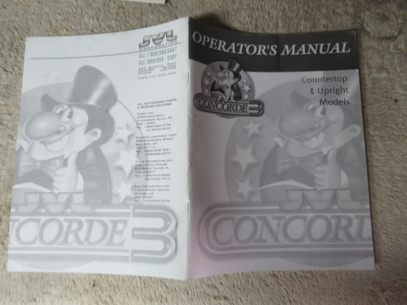 CONCORDE 3  video game  MANUAL
