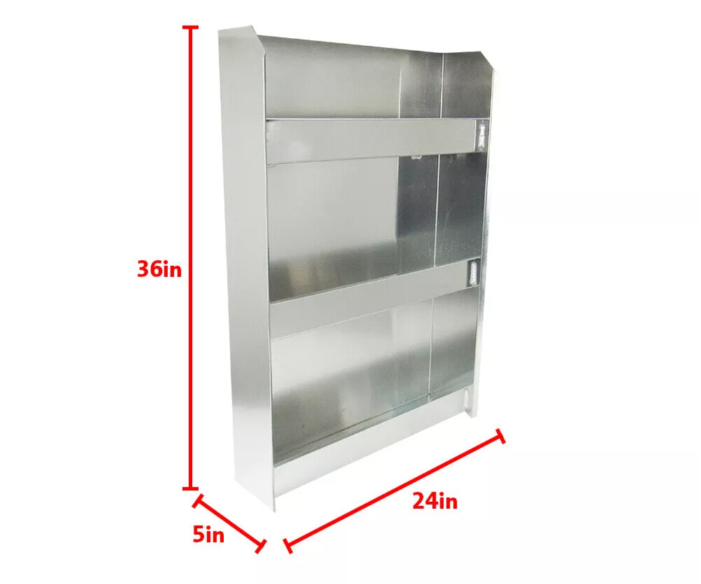 Aluminum Cabinet Shelf Holder Trailer Organizer For Oil Storage Aerosol Can