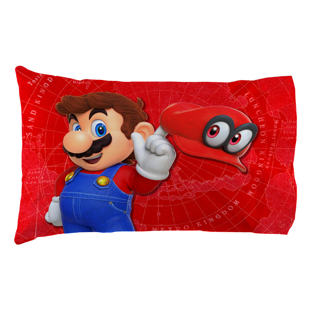 Nintendo Super Mario Caps Off Reversible Pillowcase NEW In Package