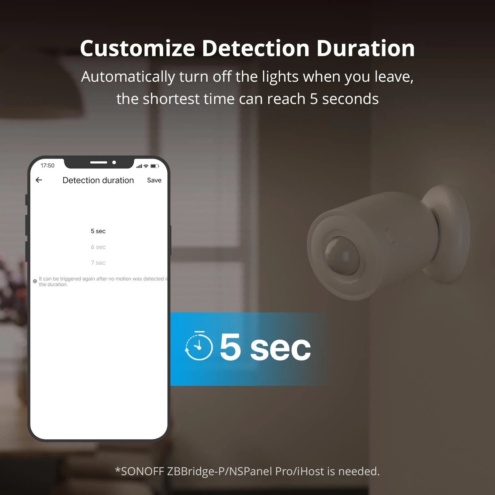 SONOFF SNZB-03P Zigbee 3.0 Motion Sensor Smart Movement Detector 5-Sec Detection