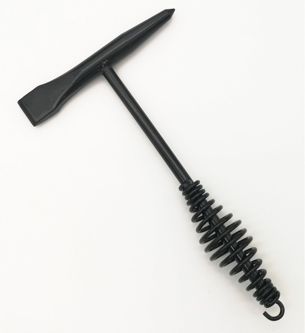 Welding Chipping Hammer with Coil Spring Handle,10.5",Cone and Vertical Chise...