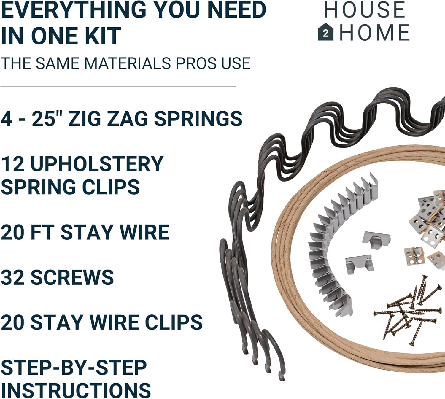 No Sag Sofa Spring Replacement - 8 Gauge Upholstery Springs