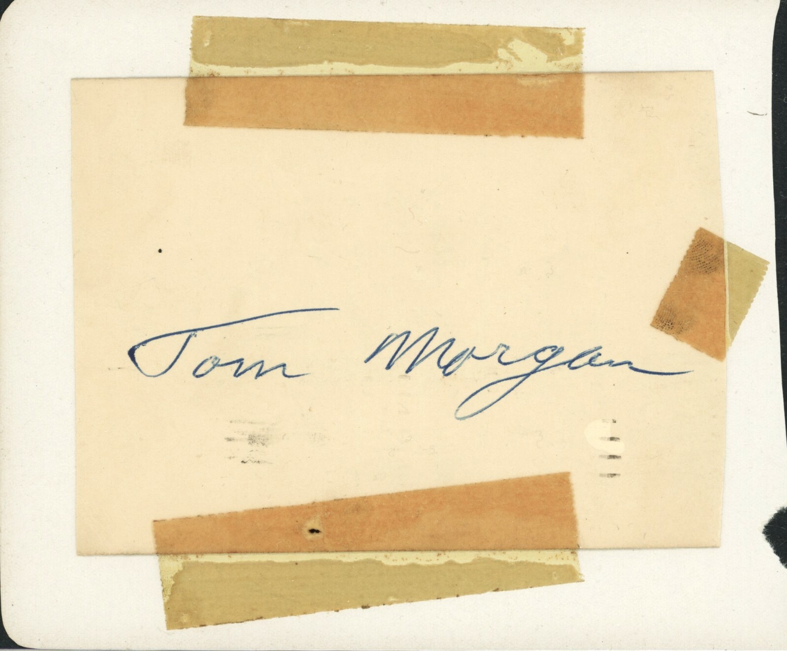 Vintage TOM MORGAN Autograph