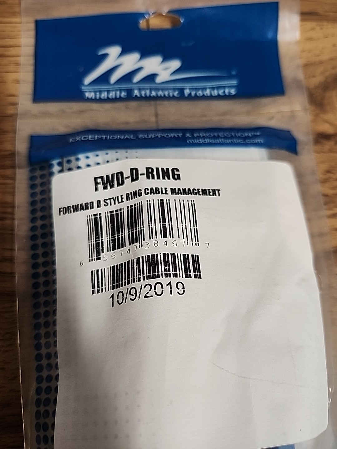 Middle Atlantic Products Forward D Style Ring Cable Management
