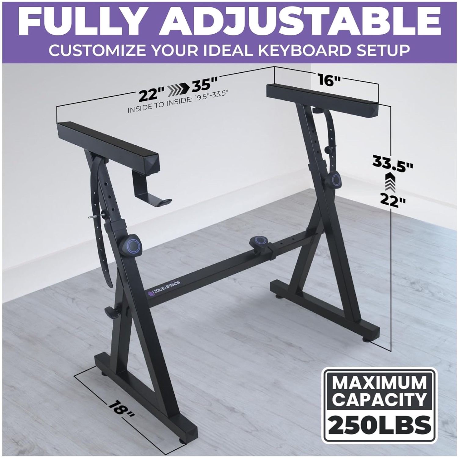 Portable Z Style Keyboard Stand - Adjustable & Sturdy