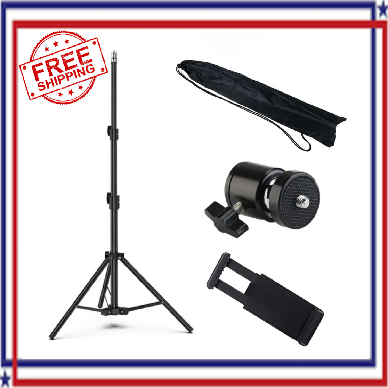 63" Tablet Floor Stand Tripod Holder Bracket Adjustable Phone - Free Shipping US