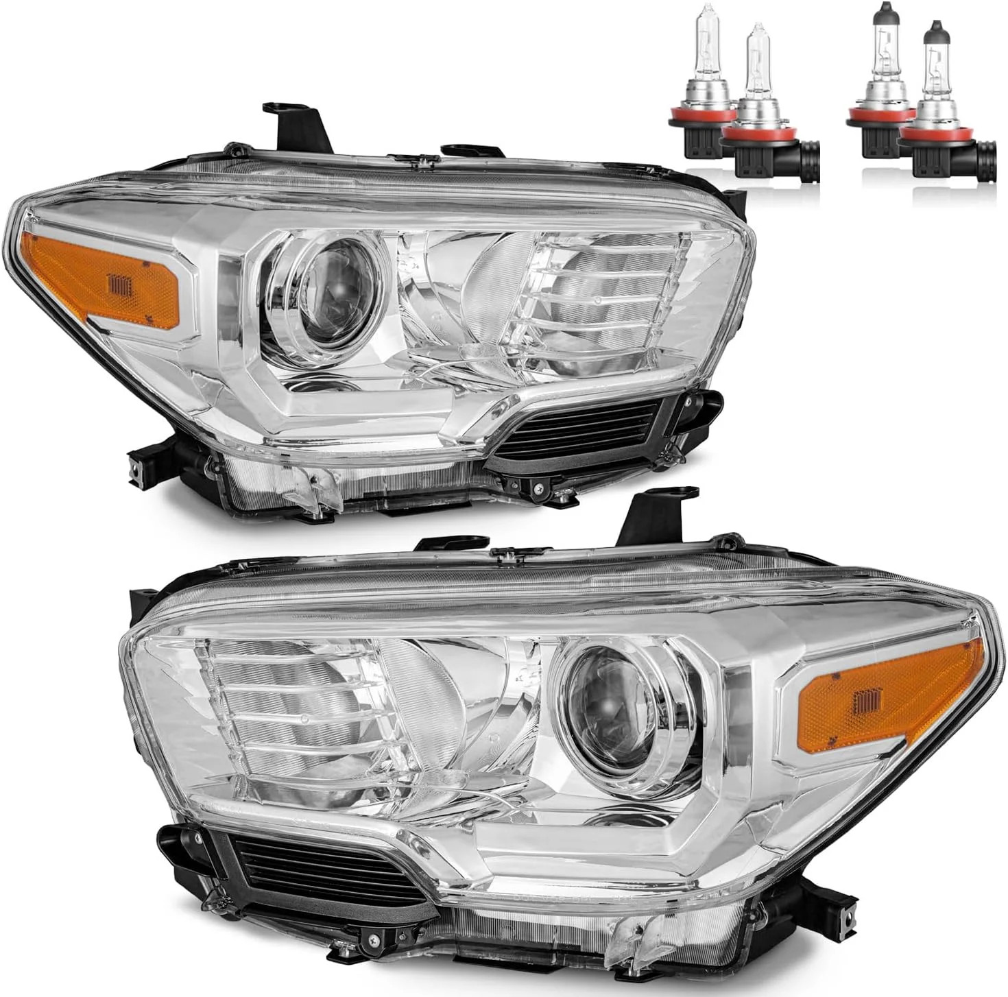 Headlights Assembly for 2016-2023 Toyota Tacoma (Fits Models w/o Factory LED DRL