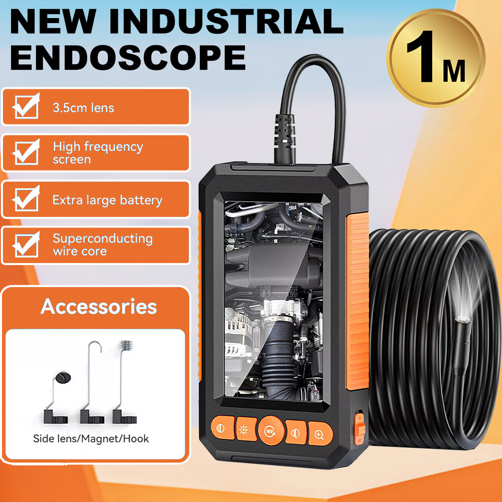 HD Screen 10M IP67 Industrial Endoscope Flexible Pipe Auto Repair Borescope
