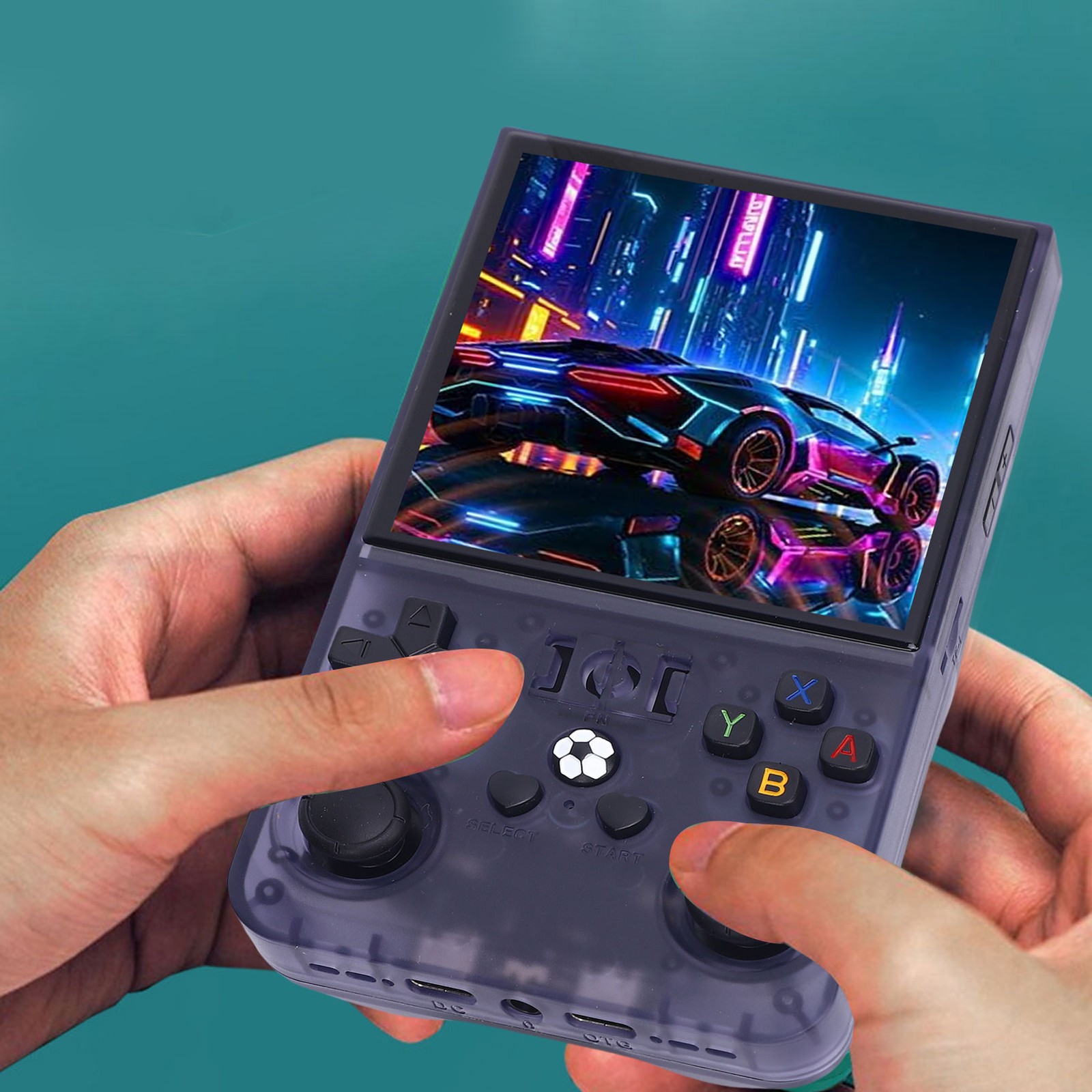 Handheld Game Console For System Translucent Grey 4 Inch 720x720 Screen