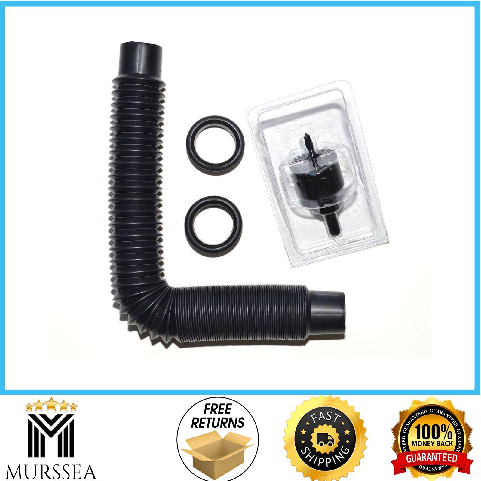 EarthMinded RBL-0001 Rain Barrel Linking Kit – Hose, Seals & Hole Saw