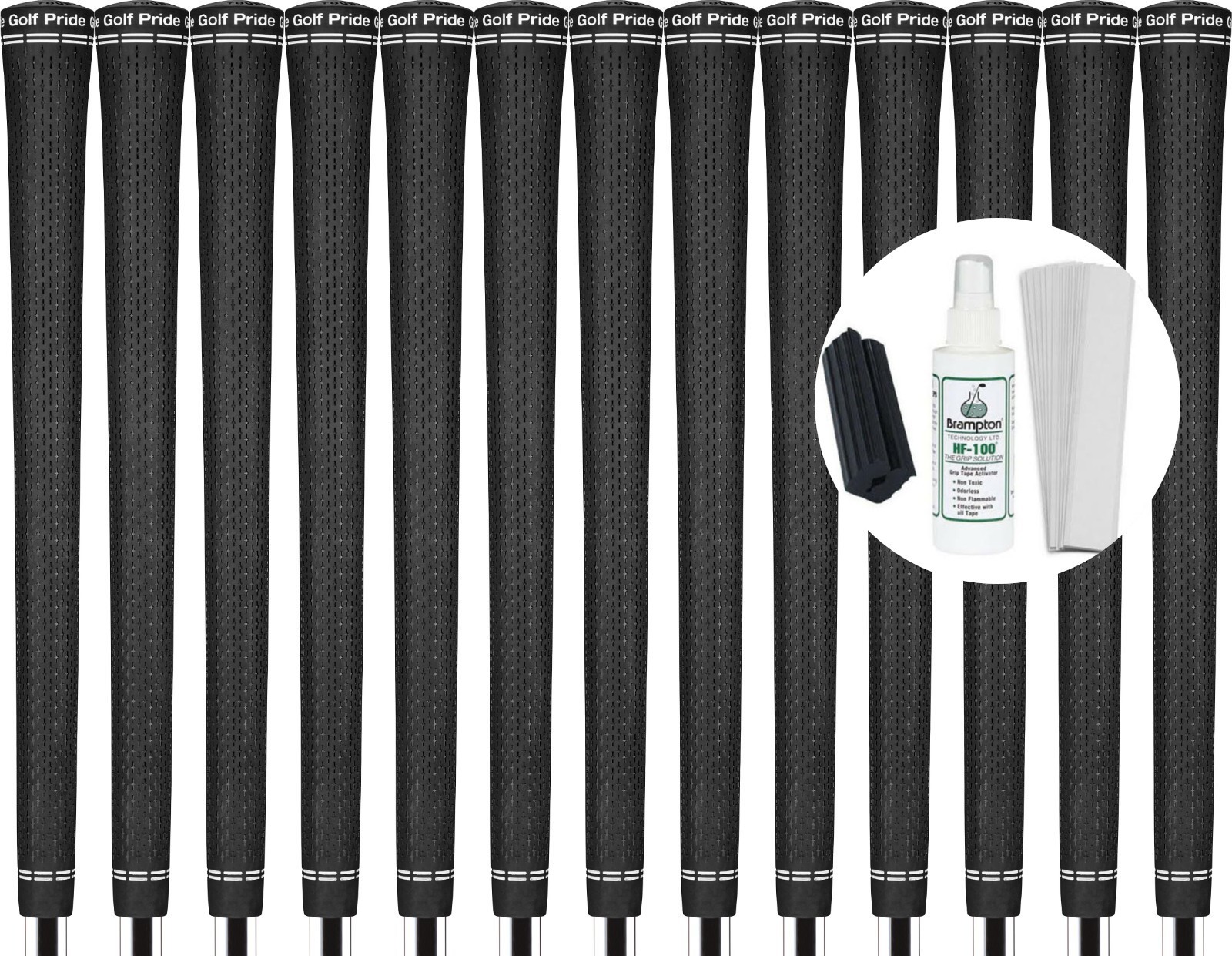 Golf Pride Tour Velvet 360 Black Standard Size Grip - Set of 13 with Grip Kit!