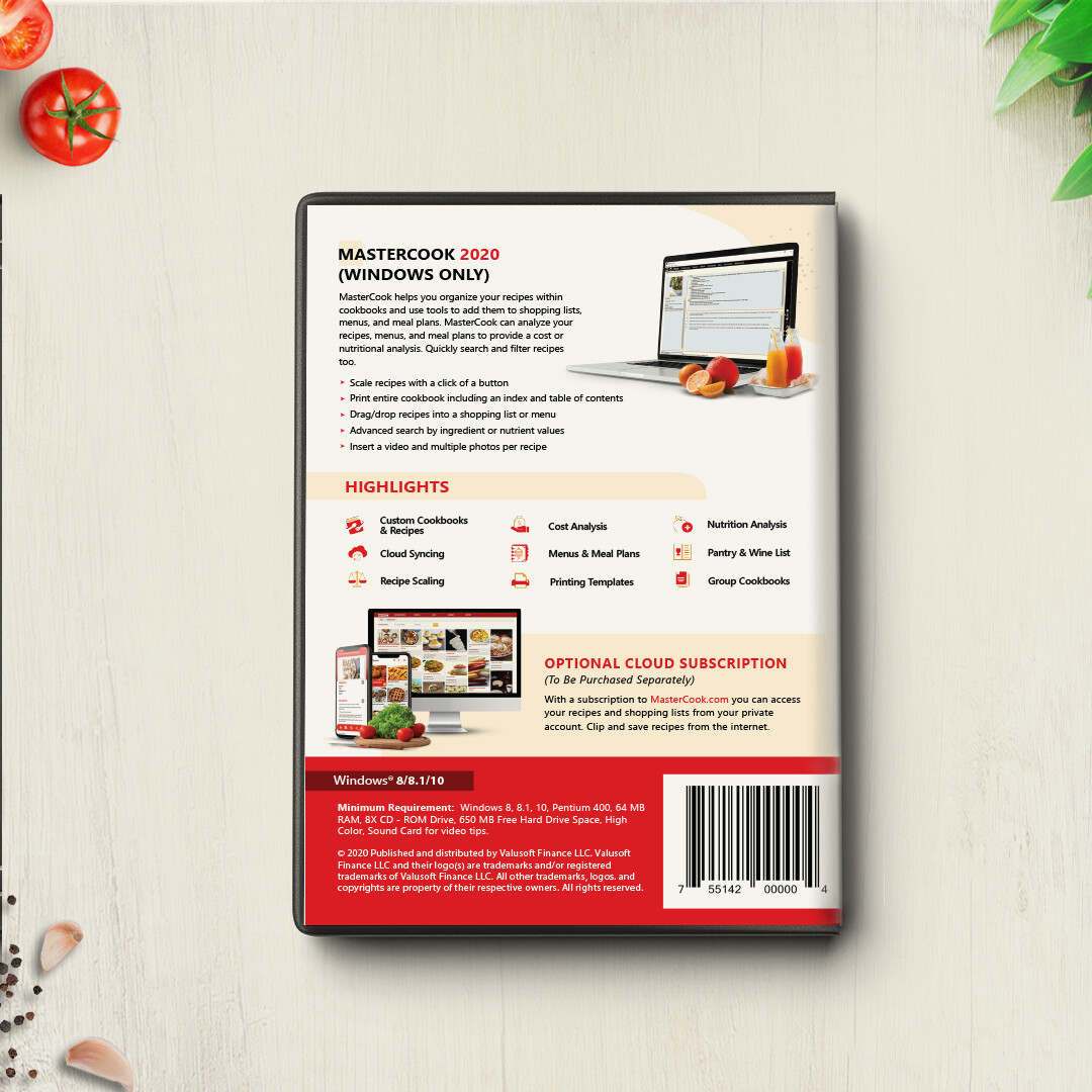 Mastercook 2020 for Windows PC DVD *open box*