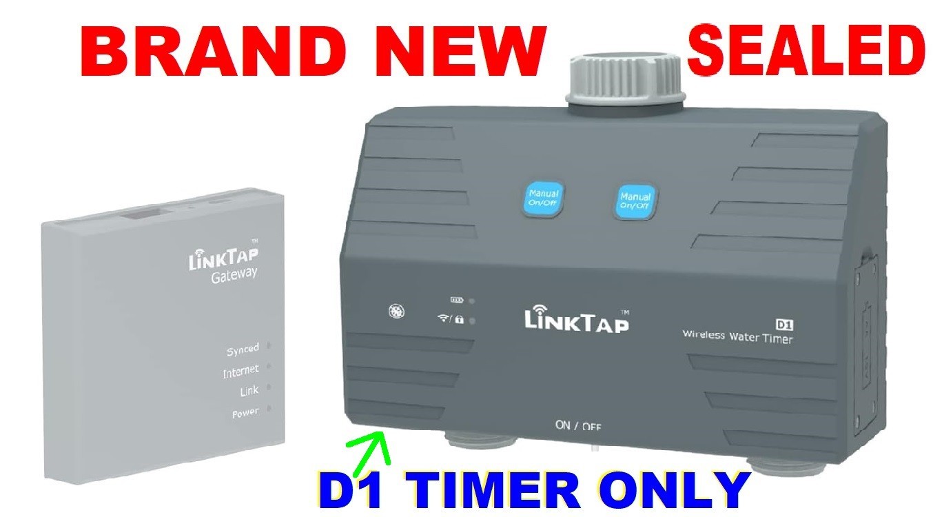 Linktap D1 Smart Sprinkler Timer | Requires Gateway | 2-Outlet Water Timer for G