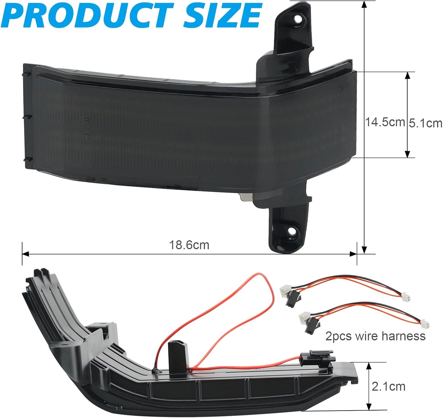 Sequential LED Side Mirror Marker Light For 2014-2019 Chevy Silverado GMC Sierra