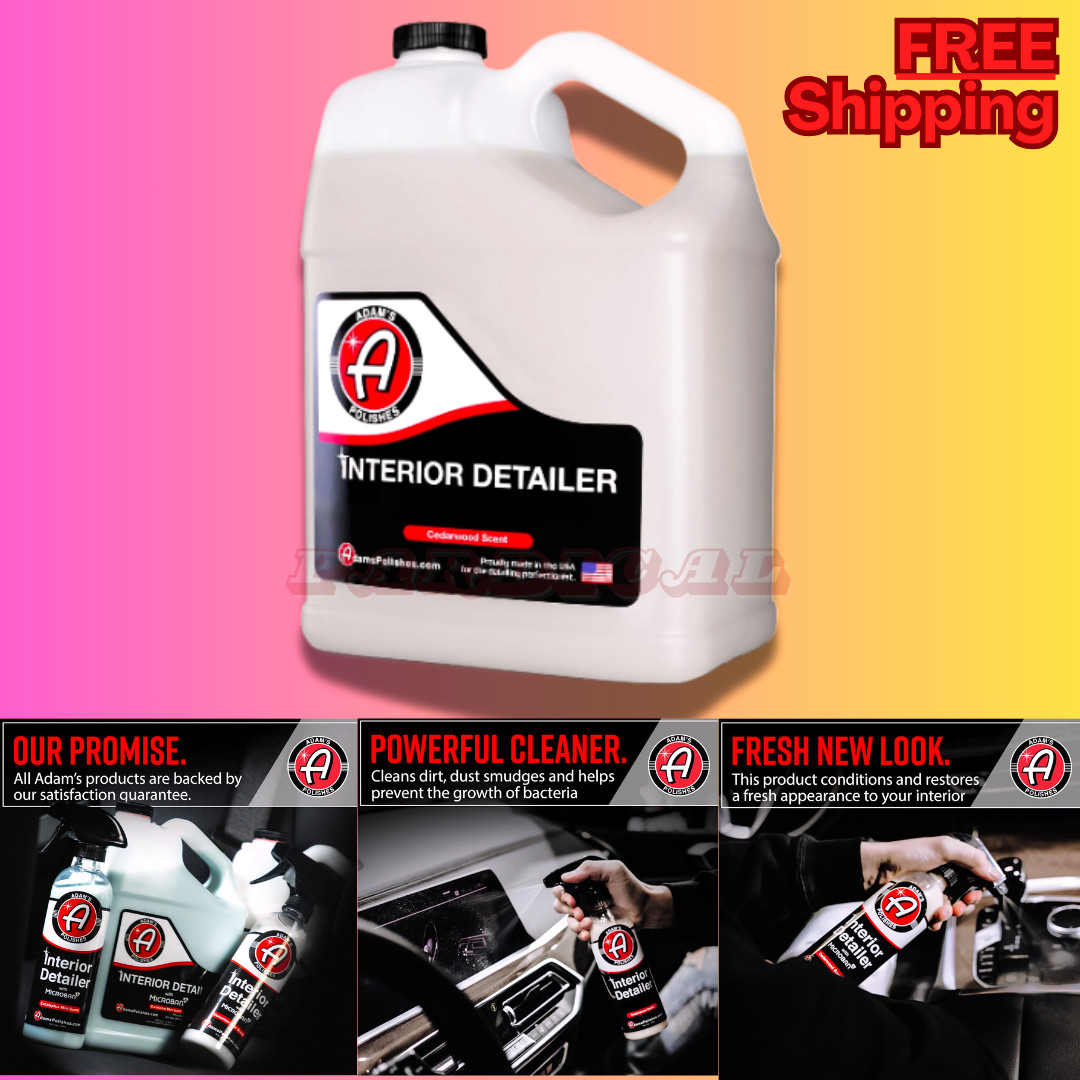 Adam's Polishes Interior Detailer Gallon (Cedarwood) - Total Car Interior Cleane