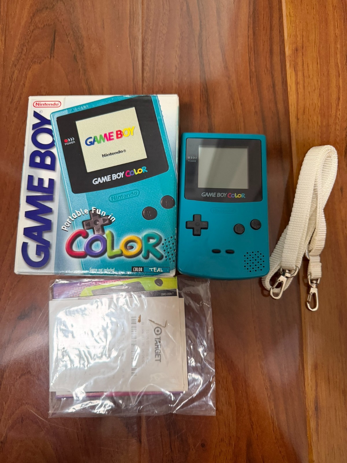 Nintendo GameBoy Color TEAL Console Rare Complete In Box OEM Tested