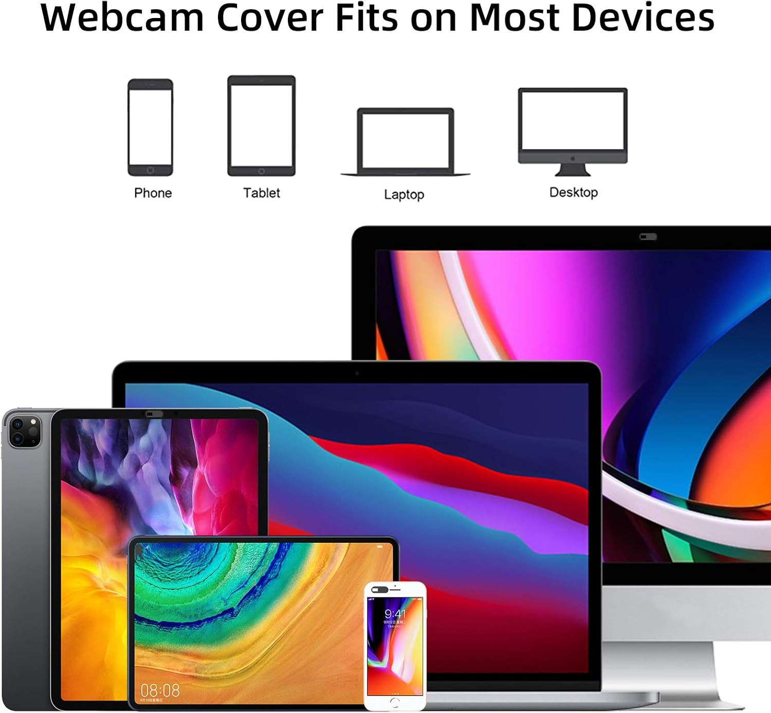 Webcam Cover,Ultra-Thin Camera Cover Slide Compatible with Laptop,Macbook,Comput