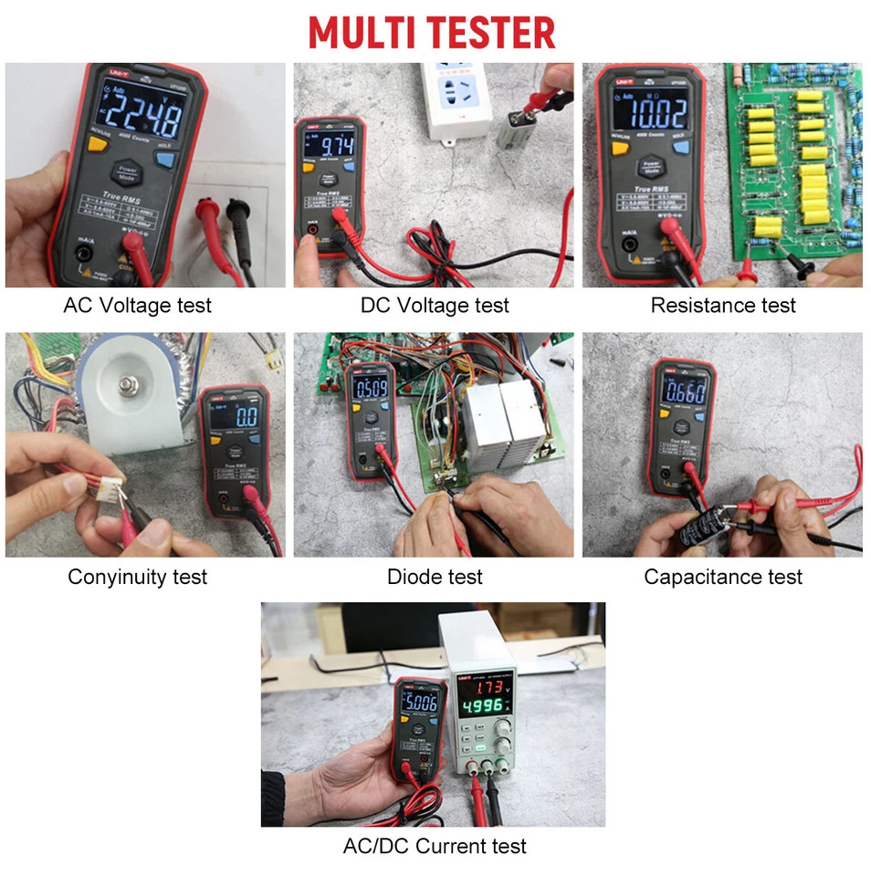 UNI-T UT123D Mini Digital Multimeter Auto Range Data hold AC DC Meter
