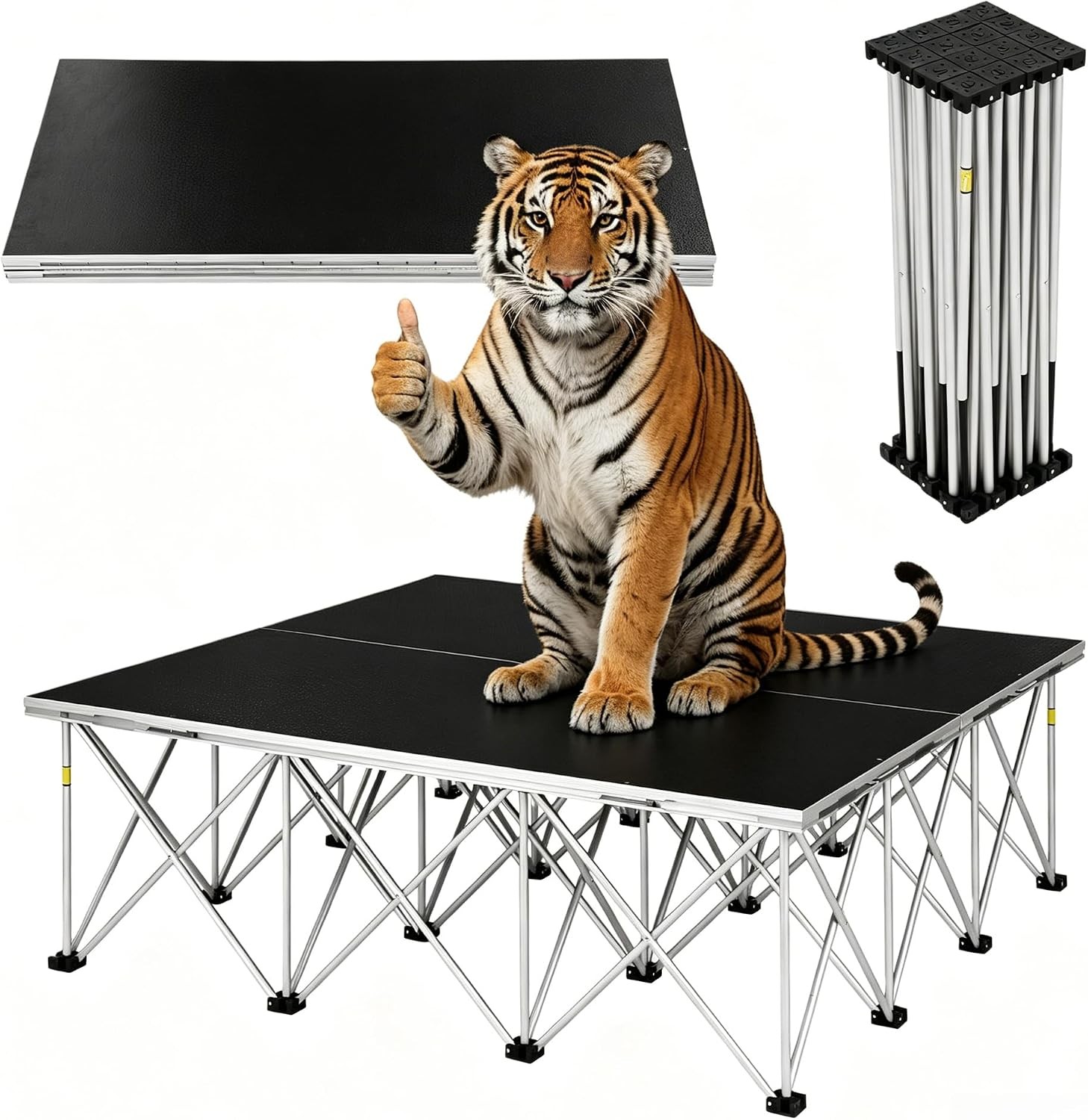 Portable Stage Risers 4x4 Lightweight Aluminum Stage Platform 17" Heights USA