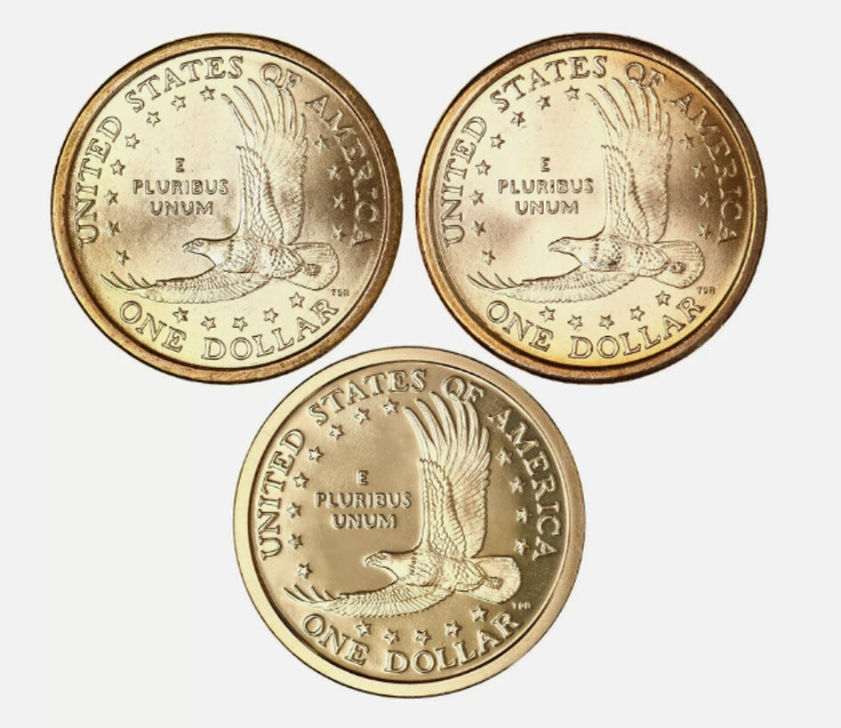 2000 P D S 3 Coin Set Sacagawea Native American Dollars UNC & Proof 1st Issue%.