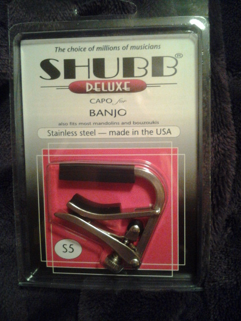 Shubb S5 Deluxe Stainless Steel Banjo, Mandolin, and Bouzouki Capo Made in USA