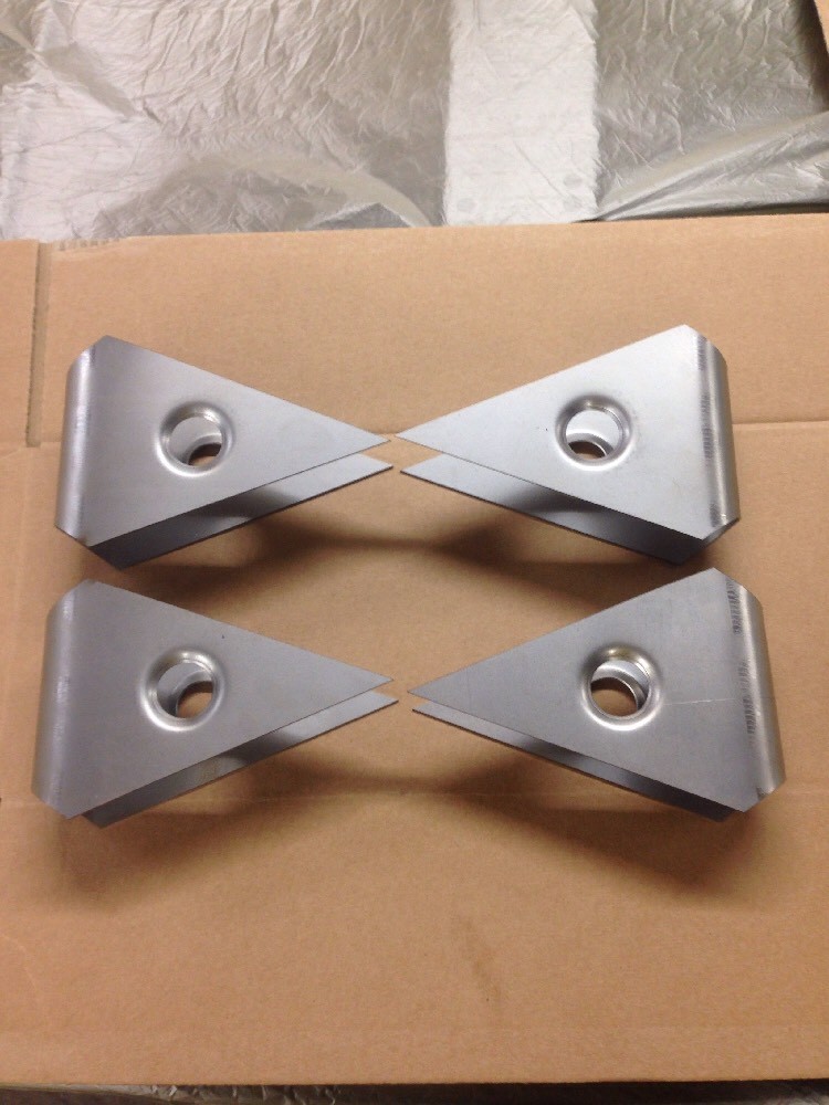 38mm Tube x4 Roll Cage Door X Cross Bar Gussets Pair Race Rally Drift Kit Car