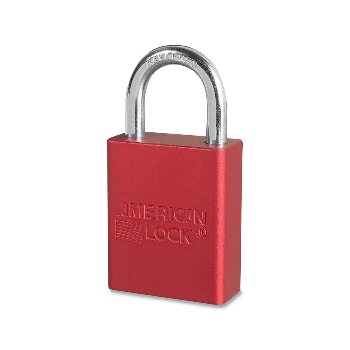 American Lock A1105RED Anodized Aluminum Red Safety Padlock Keyed Different