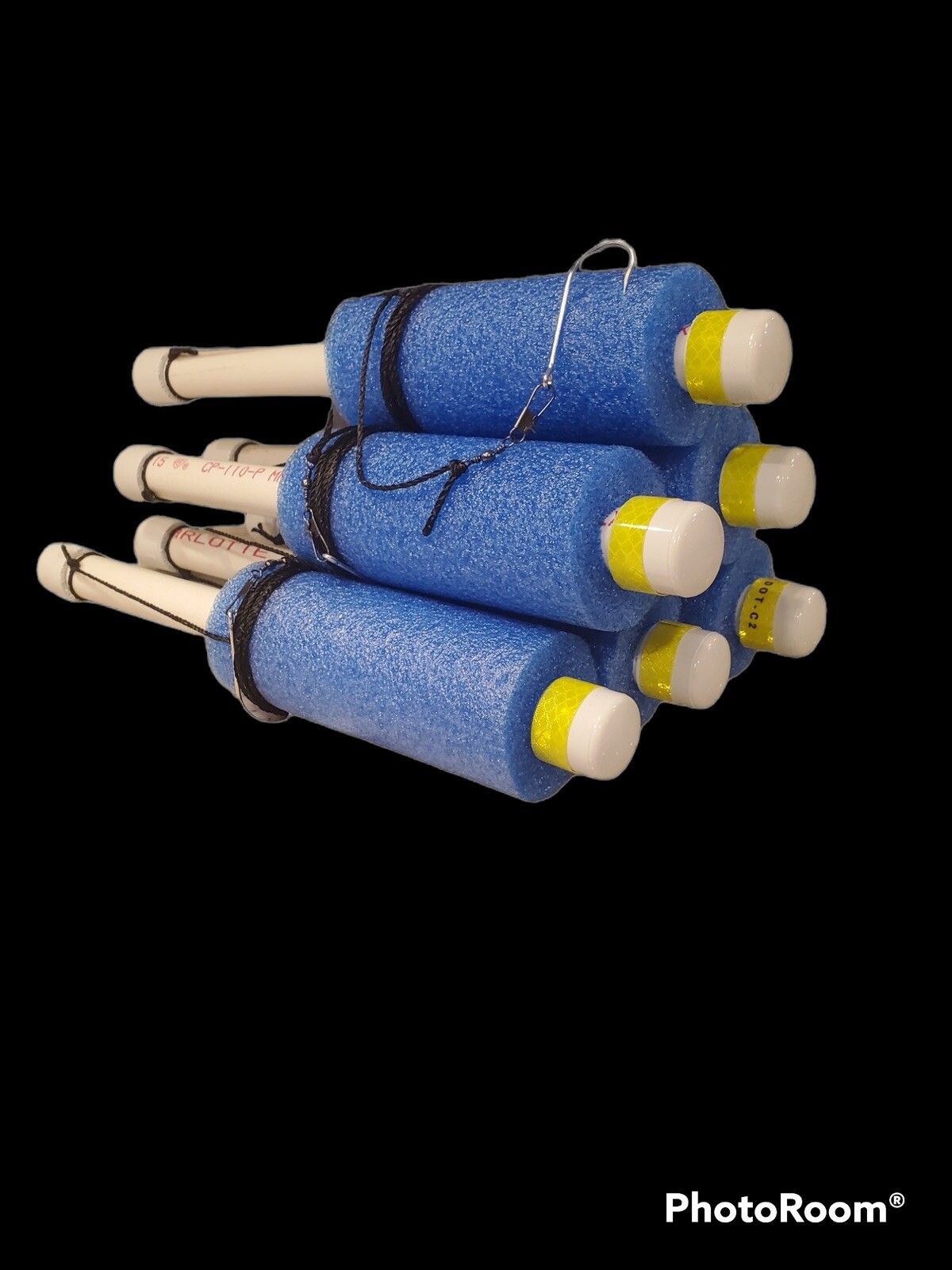Cajun Catfish Noodle fishing Jugs Blue lot of  6 “Weighted"